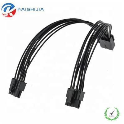 China Computer 20cm GPU PCI-E 8 Pin Female To Dual 8Pin Graphics Card Power Cable 6+2 Pin Male Splitter PCIE 18AWG for sale