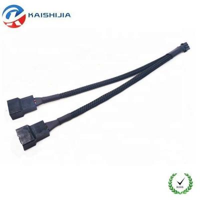 China Computer-Computer Graphics Card PH2.0 4Pin to Dual 3Pin/4Pin PWM Fan Splitter Adapter Cable for sale