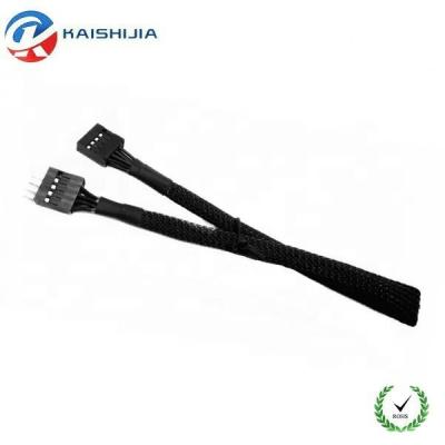 China COMPUTER DIY Motherboard USB 2.0 Pin Dupont Female 9Pin/10 to Male Extension Jumper Wires Cable 30cm Black Sleeved for sale