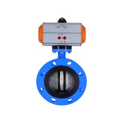 China Supply general cheap price factory butterfly valve flange rubber sealing pneumatic butterfly valve for sale