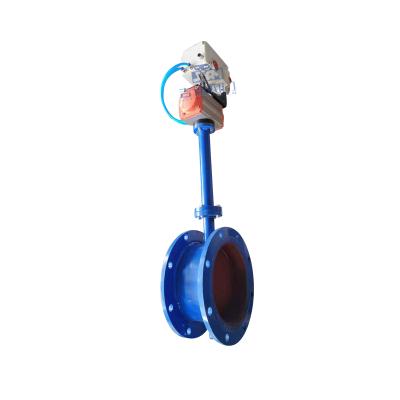 China General Pneumatic Flange Butterfly Valve Damper High Temperature Extension Stem Wear Resistant Smoke Valve for sale