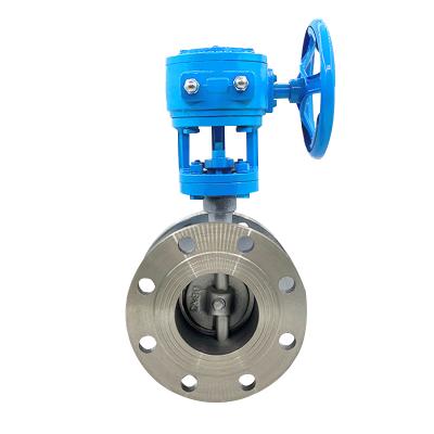 China Factory supply general supply high quality hard gasket worm gear flange butterfly valve stainless steel butterfly valve for sale