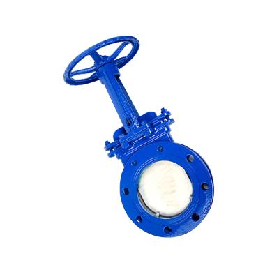 China Customized Factory Price General Durable Knife Gate Valve Stem Flange Rising Manual Gate Valve On Sale for sale