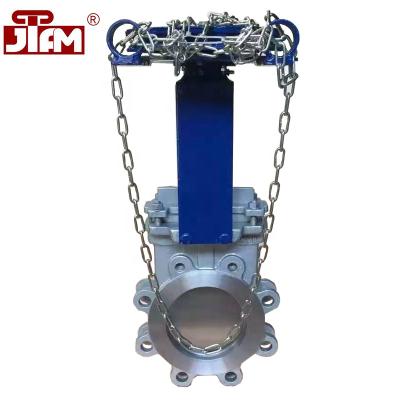 China General Chain Wheel Stainless Steel Sprocket Knife Gate Valve for sale