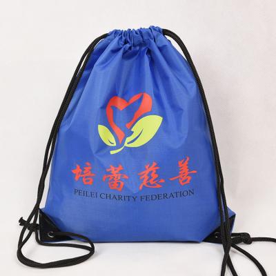 China Eco-Friendly /Washable/ Reusable/ CUSTOM PRINT Drawstring Backpack Bags Pack Strap Tote Sport Storage Polyester Bag For Gym Traveling for sale