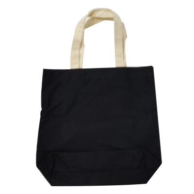 China Factory Wholesale Black Canvas Tote Shopping Bags Tote Bag Eco - Friendly for sale