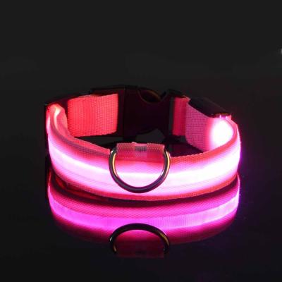 China Amazon Best Seller USB Cable Adjustable Glow Detached Rechargeable Flashing Light Up LED Dog Collar Rechargeable Light For Dog for sale