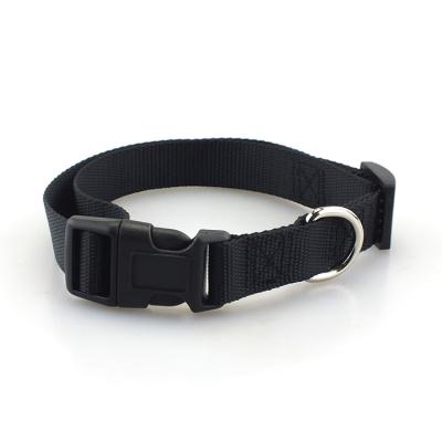 China OEM Cheap DETACHED Logo Custom Adjustable Blank Plain Nylon Personalized Recycled Dog Collar Buckle for sale