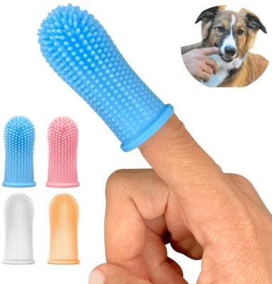 China Eco-friendly Sustainable Pet Play Chewing Rubber Big Dog Finger Toothbrush Toy With 100% Safety for sale