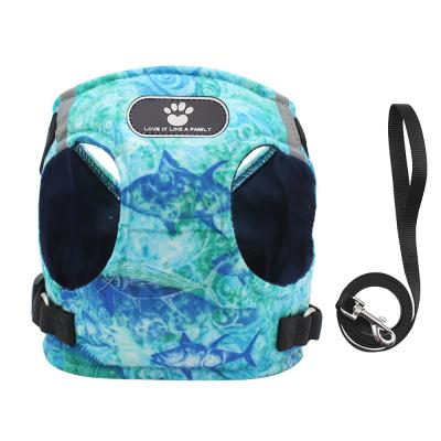 China DETACHED factory direct Floral Printed Front Clip Lightweight Adjustable Dog Pet Harness with 100% safety for sale