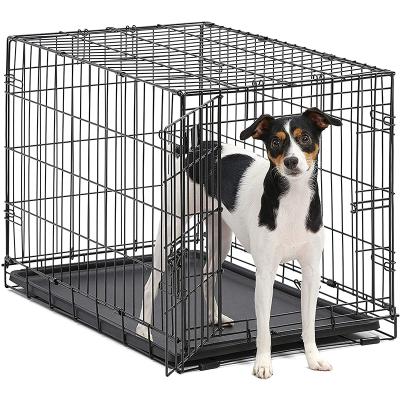 China Cheap Kennel Manufacturer Wholesale Aluminum Dog Cage Breathable Foldable Large Metal Carriers for sale