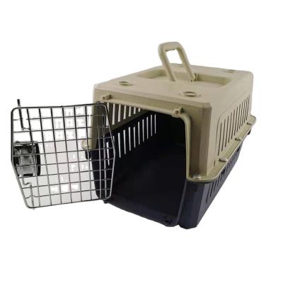 China Wholesale 2021 Blue Metal Breathable Luxury Travel Stainless Steel Portable Dog Pet Cages Carriers Houses Large for sale