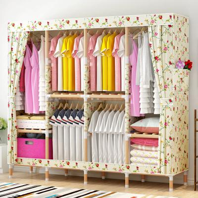 China 2021 Modern Cheap Price Assemble Style Storage Kids Foldable Luxury Wardrobes Wooden Bedroom Furniture for sale