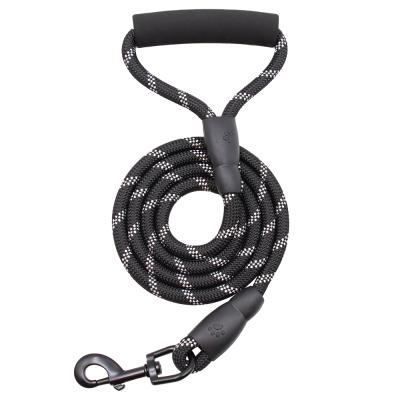 China Durable Outdoor Sports Durable Braided Round Rope Designer Dog Collar And Nylon Luxury Waterproof Leash for sale