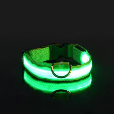 China Wholesale DETACHED Nylon Flashing Led Pet Collar Comfort LED Flashing Pet Collar For Dogs for sale