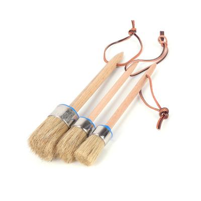 China Portable Pure Pig Hair Brush Car Interior Cleaning Brush for sale