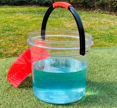 China New Sustainable Fast-Delivery 18L Transparent Bucket for Car Wash Made in China for sale