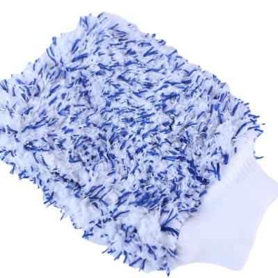 China 100% Free-Scratch Wholesale Microfiber Auto Detailing Cleaning Glove With Long Hair for sale