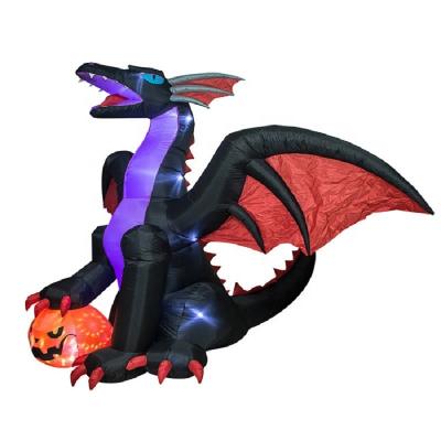 China Other Factory Professional 243cm 8 Feet Tall Toys Dragon With Inflatable Pumpkin for sale