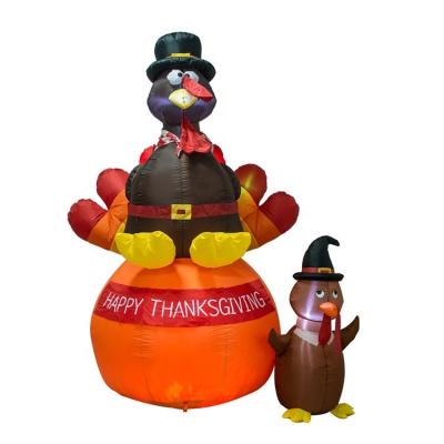 China Other Durable Turkey Made 198cm 6ft Christmas Thanksgiving Inflatable Decorations For Garden for sale