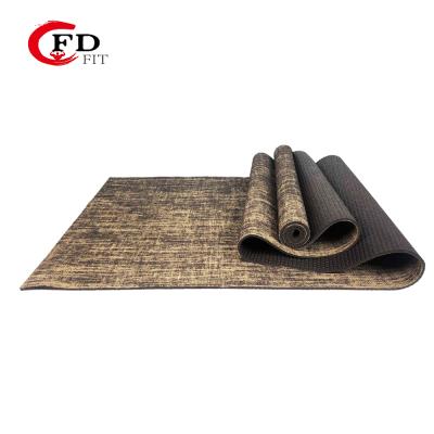 China FDFIT Exercise Fitness Jute Yoga Mat PVC Natural Eco-Friendly Hot Selling Yoga Mat For Yoga Mat en venta