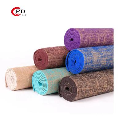 中国 Wholesale Canvas Yoga Mat Jute Yoga Mats Yoga Exercise FDFIT Factory PVC 販売のため