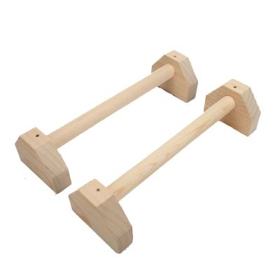 Cina FDFIT Good Quality Universal Handstand Pump Wooden Gymnasium Pull Up Wooden Parallettes Lift Up Bar in vendita