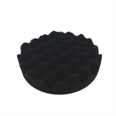 China Customizable Black Waffle Good Soft Buffing Side Car Sponge Polish Pad Foam Car Polish Pad for sale