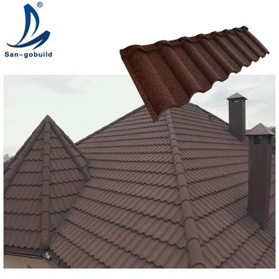 China Free Sample Building Materials Korea Lightweight Stone Windproof Panel Roof Coated Metal Roof Tile for sale