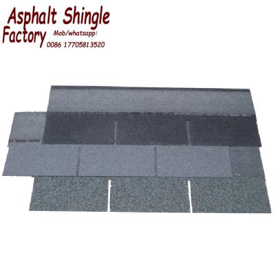 China China factory waterproof fiberglass roofing asphalt shingles windproof felt and 3 tag asphalt roof shingles for sale