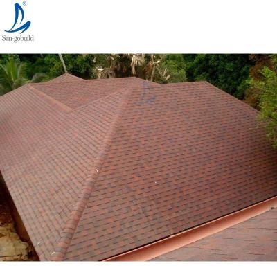 China Asphalt Shingle Two Layers Villa House 1000x145mm Laminated Fiberglass Bitumen Cost Effective Roofing Tile for sale