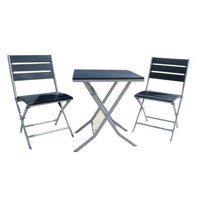 China Outdoor Weather Furniture Modern Plywood Steel Table And Chair For Garden for sale