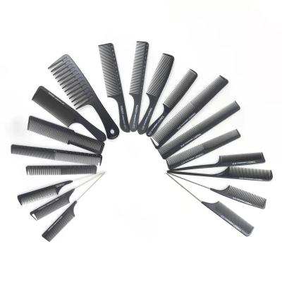 China Salon Carbon Portable Custom Black Heat Resistant Teasing Comb for sale