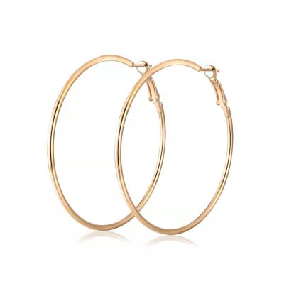 China Trendy Big Gold Wholesale Thin Round Circle Earrings Trendy Earring for sale