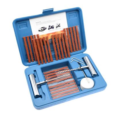 China Easy Carry 37 Pcs Tubeless Tool Kit Car Bicycle Puncture Plug Garage Auto Parts Car Tire Repair Tool for sale