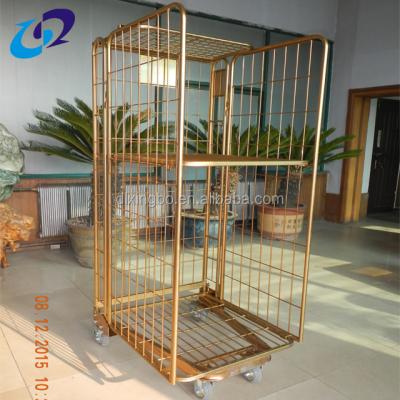 China Q235 Warehouse Steel Storage Galvanized Steel Wire Roll Cage for sale