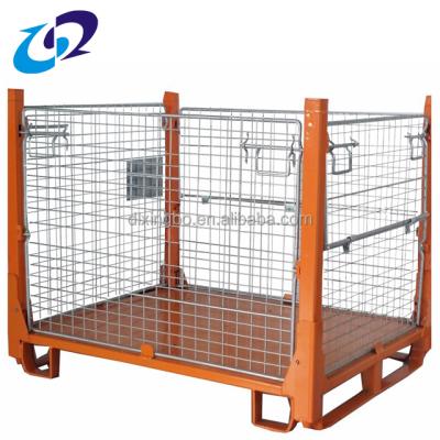 China Customized Welded Steel Lockable Pallet Storage Cage 1200L*1015W*930H for sale