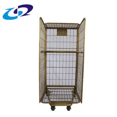 China Logistic Warehouse Roll Container Trolley Nesting Zinc Cheap Full Open Storage for sale