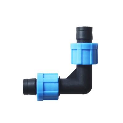 China Agricultural Irrigation 90 Degree PP Twist Lock Elbow DN16 Pe Female Threaded Pipe Fitting for sale