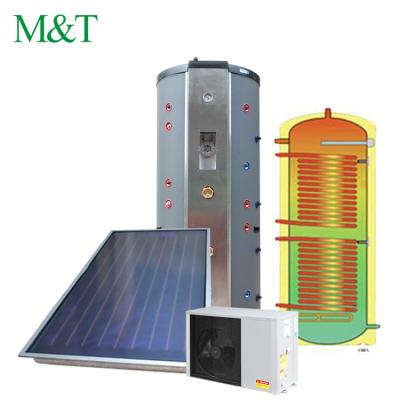 China 200 Liter Boiler Flat Plate Solar Collector Dual Water Heater Hotels Geyser for sale