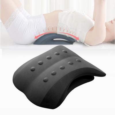 China Convenient Back Stretcher for Lower Back Pain Relief Lumbar Support Stretching Pillow with Massage Points for sale