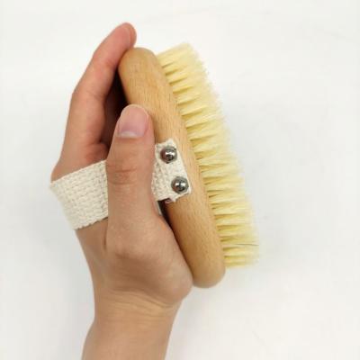 China All Natural Dry Skin Body Brush Cleansing Bath Wooden Brush Natural Bristle Brush for sale