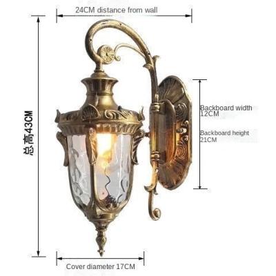 China Simple industrial metal cast iron retro tempered glass head black wall lamp is used for decorative wall lamp in family hallway for sale