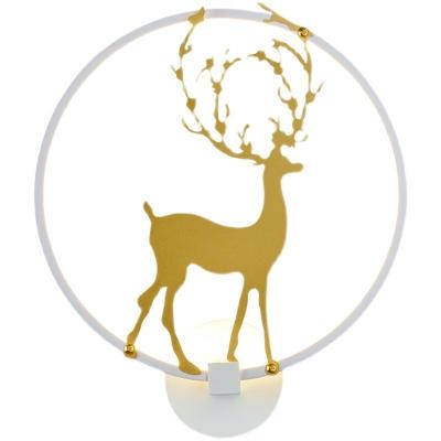 China Aisle deer living room background wall lamp bedroom modern simple and modern warm Nordic bedside lamp for sale