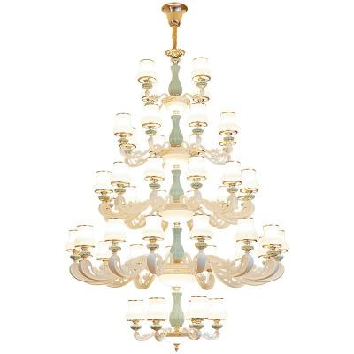 China European style manufacturers supply unintelligent multi head chandelier zinc alloy chandelier for hallway living room exhibition hall for sale