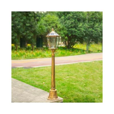 China Wholesale European Retro Style Rustproof Outdoor Garden Solar Post Light Waterproof Solar Street Light for sale