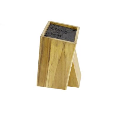 China Viable Unique Acacia Knife Block Holder Wooden Knife Storage Organizer for sale