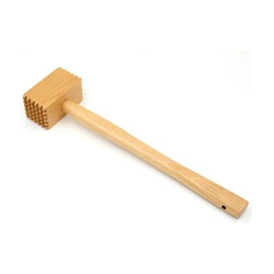 China Viable Wooden Meat Mallet Tenderizer Tool Wooden Chicken Pounder Steak Hammer for sale