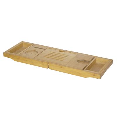 China New Viable Serving Cart Tray Organizer Bamboo Natural Bathtub for sale