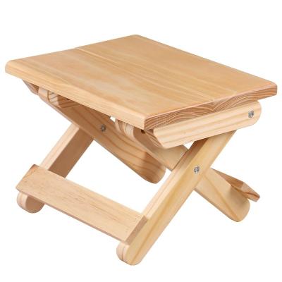 China Eco-friendly Solid Wood Folding Stool Portable Household Chair Small Outdoor Fishing Square Stool for sale